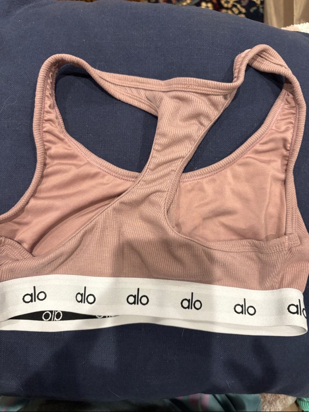 ALO Yoga Ribbed Racerback Bra - Picture 2 of 2